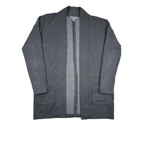 Free Fly Womens Size Medium Dark Grey Thermal Fleece Open Cardigan Pockets